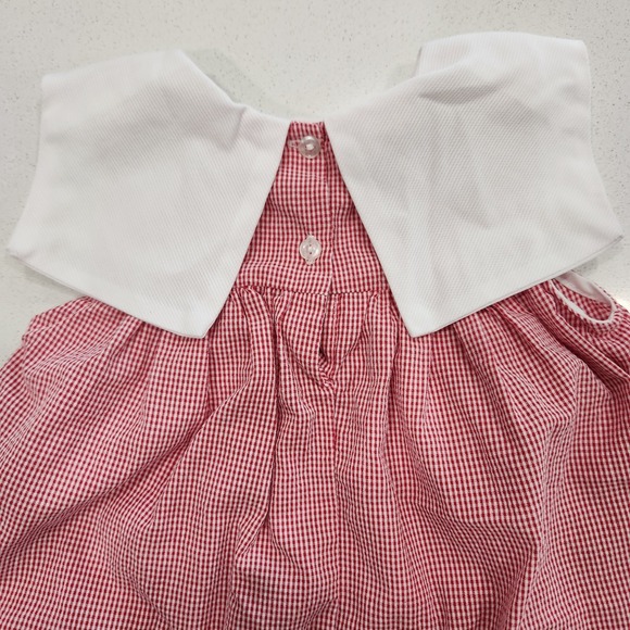 Vintage Class Club Baby Size 18 Months Red White Picnic Summer Ladybug Dress - Picture 9 of 13